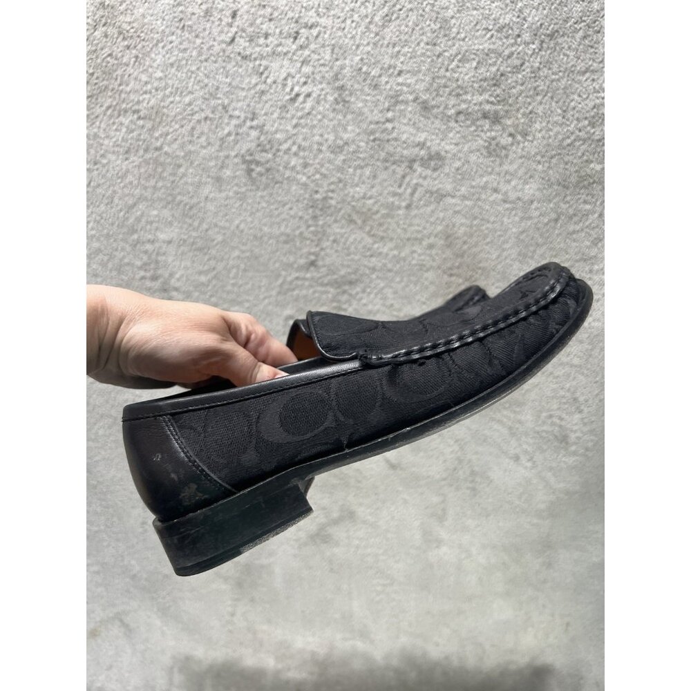 Vtg COACH Woman’s 8.5  Monogram Logo Black Vivian G2 Loafers Made In Italy GPOC - Picture 5 of 7